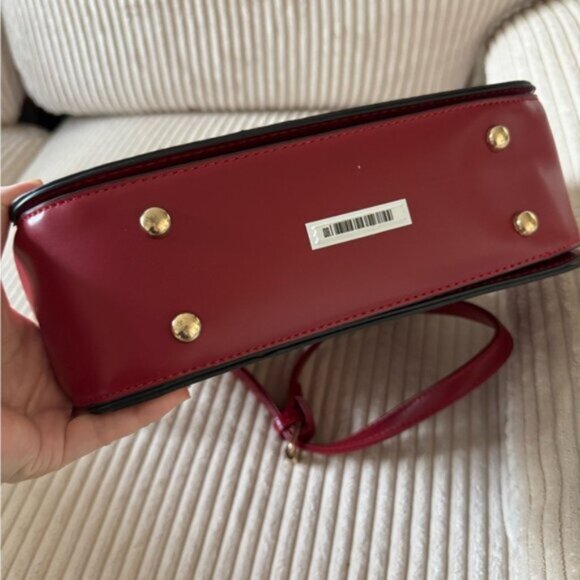 Red Wildflower Handmade Crossbody Satchel Evening Bag - Picture 5 of 8